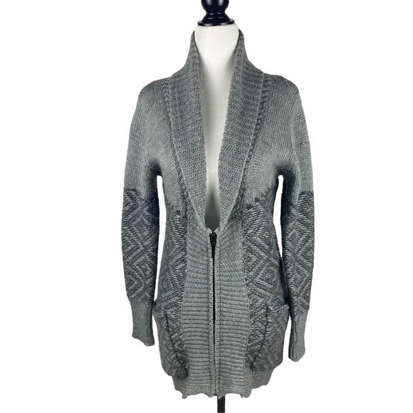 Monk & Lou Shawl Collar Alpaca Mix Cardigan with Zipper Size XS - Picture 1 of 16
